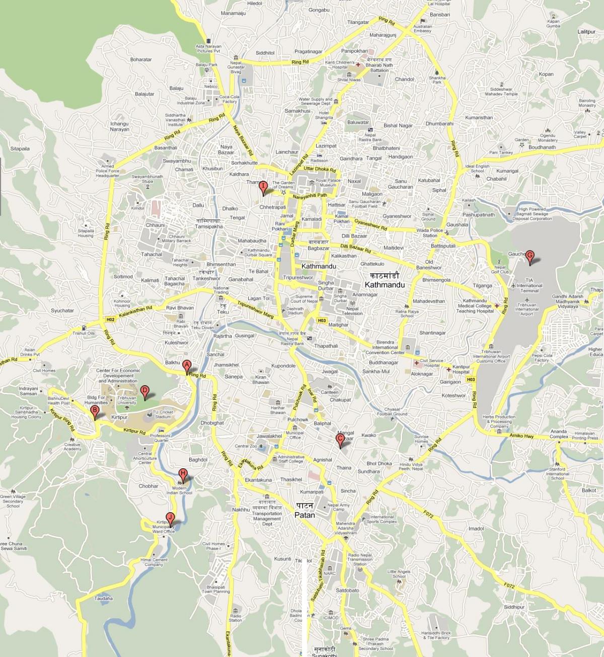 Χάρτης της ktm νεπάλ