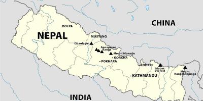 Ινδία, νεπάλ σύνορα χάρτης