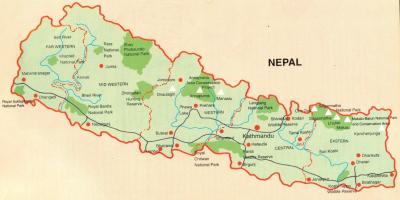 Νεπάλ τουριστικό χάρτη δωρεάν