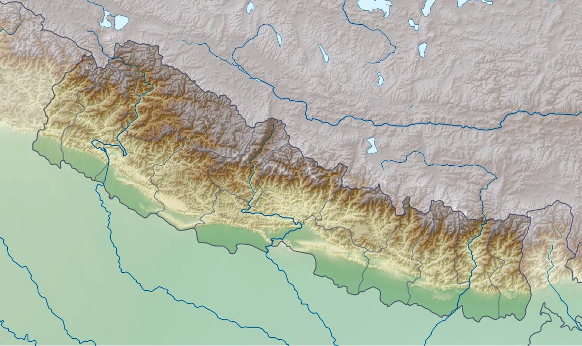νεπάλ 3d χάρτη
