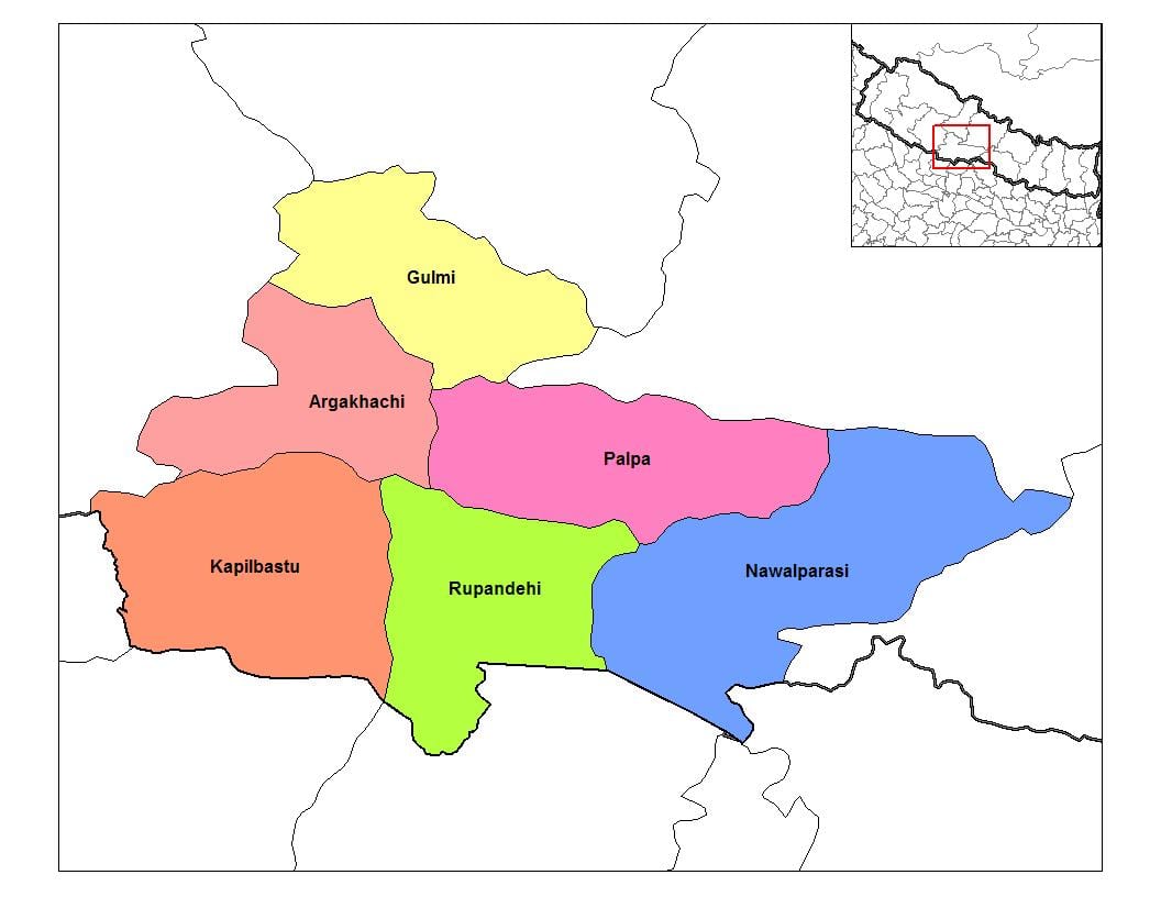 Χάρτης της rupandehi νεπάλ