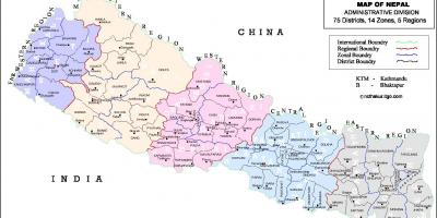 Νεπάλ όλων των επαρχιακών χάρτης